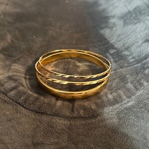 Elegant Gold Bangle Set